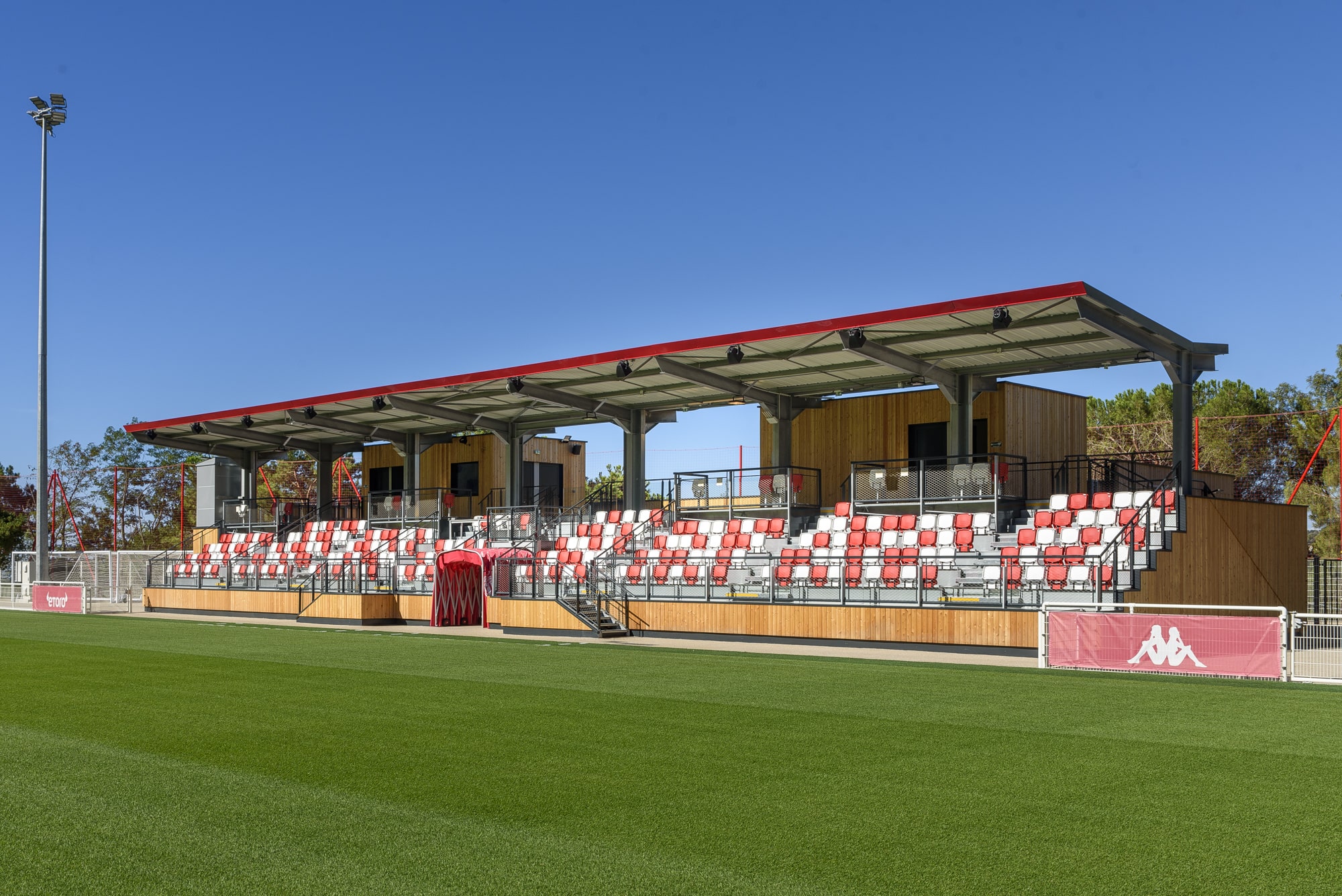 Grandstand, sports areas and VIP spaces for the AS Monaco's performance centre