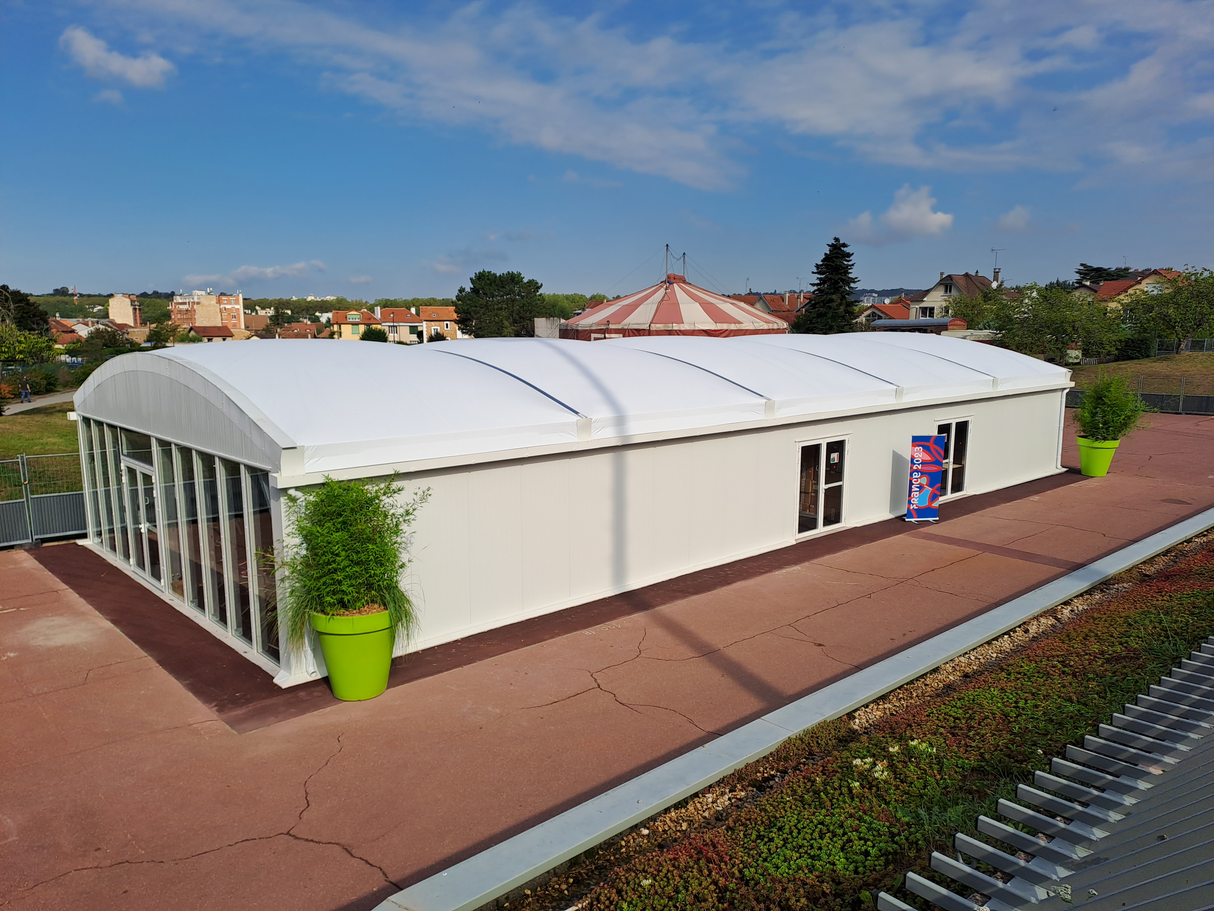 Salle de musculation - Coupe du Monde de Rugby 2023 - vue extérieure