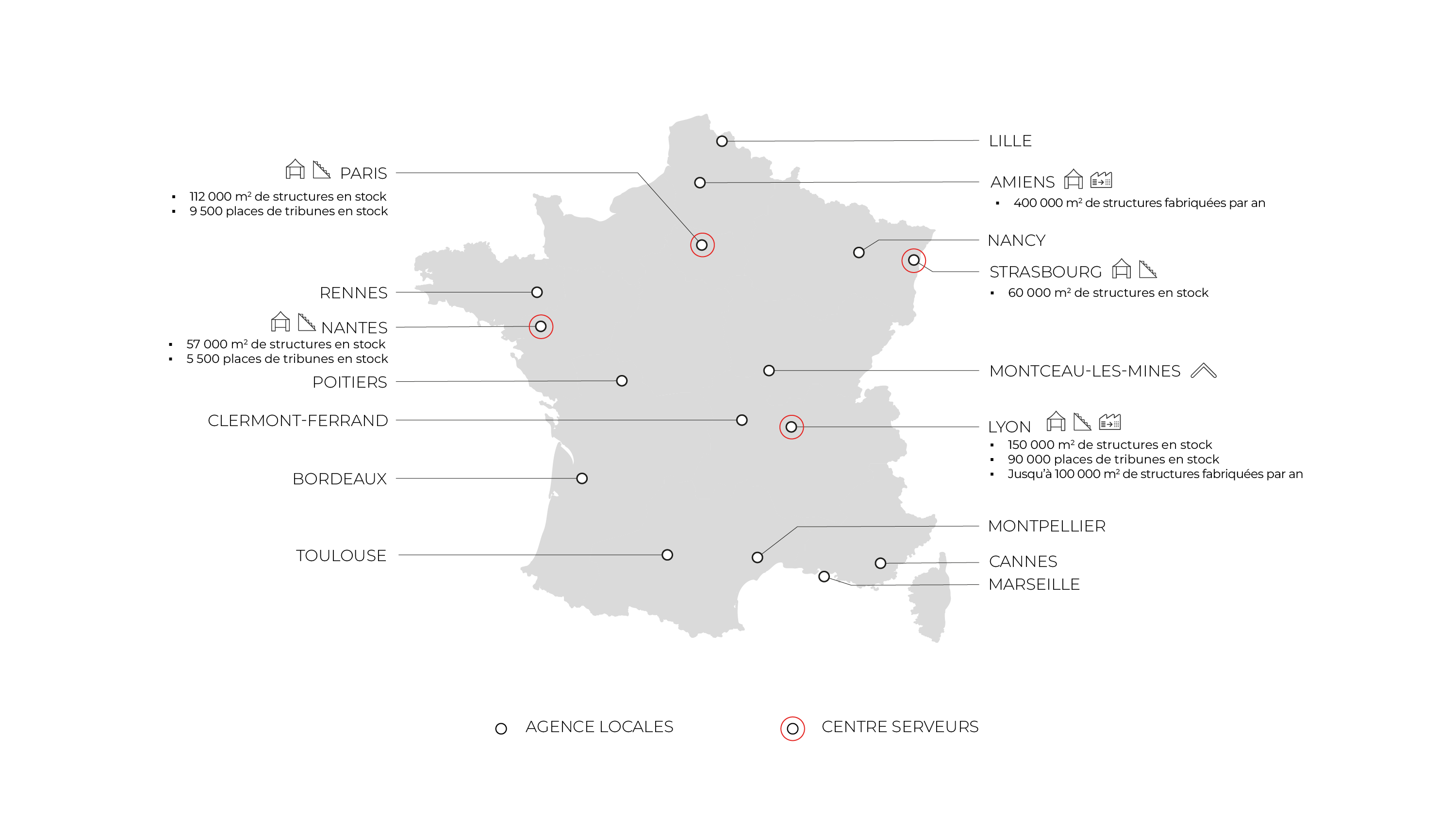 Nos implantations en France