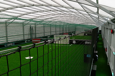 Construction of a sports complex with changing rooms and reception area